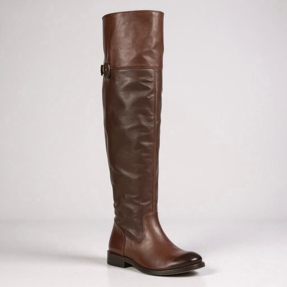 Frye Shoes - Frye Shirley Over the Knee Brown Leather Riding Boots | 6